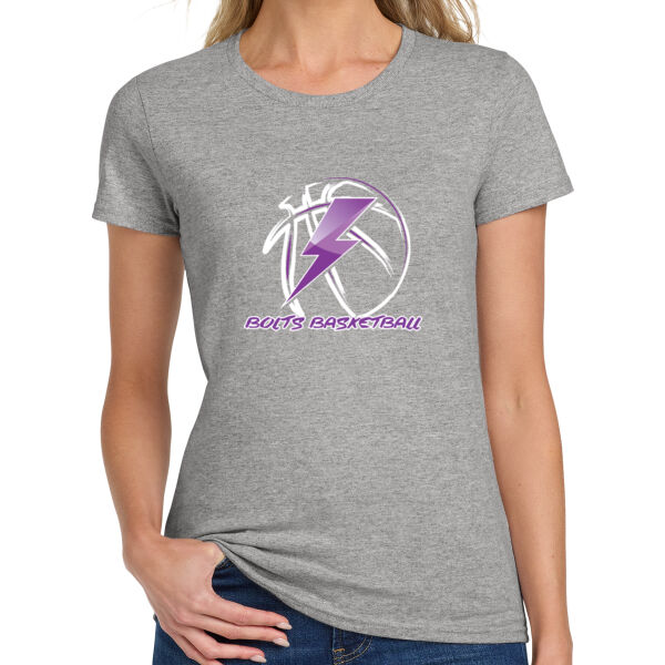 Bolts Basketball Ladies Heavy Cotton 100% Cotton T Shirt Thumbnail