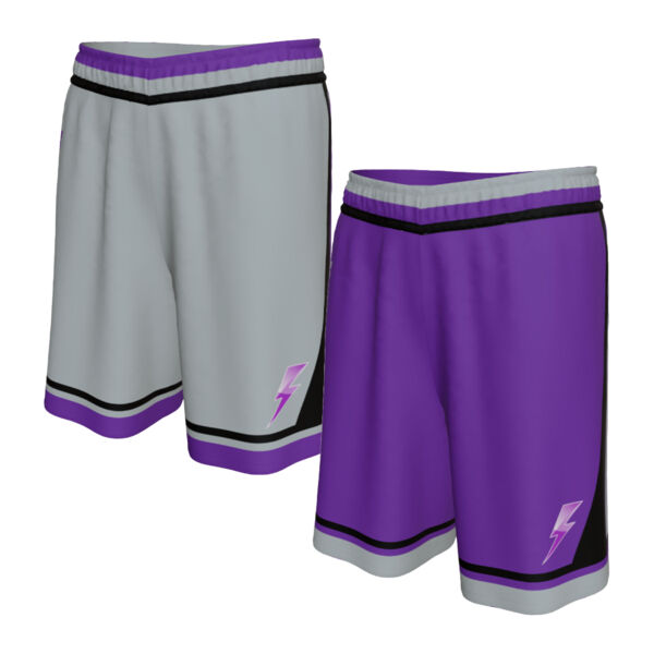 Bolts Grey & Purple Game Day Reverse Short Thumbnail