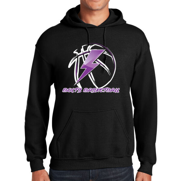 Bolts Basketball Black Heavy Blend Hooded Sweatshirt Thumbnail