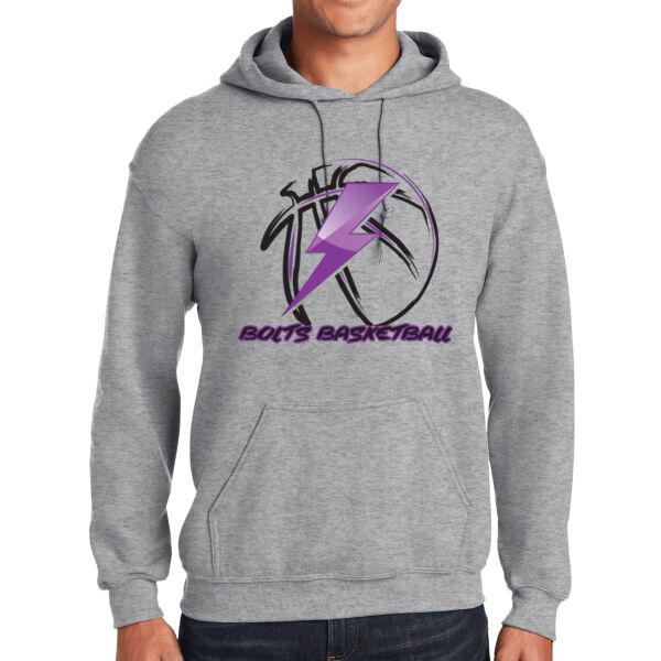 Bolts Basketball Grey Heavy Blend Hooded Sweatshirt Thumbnail