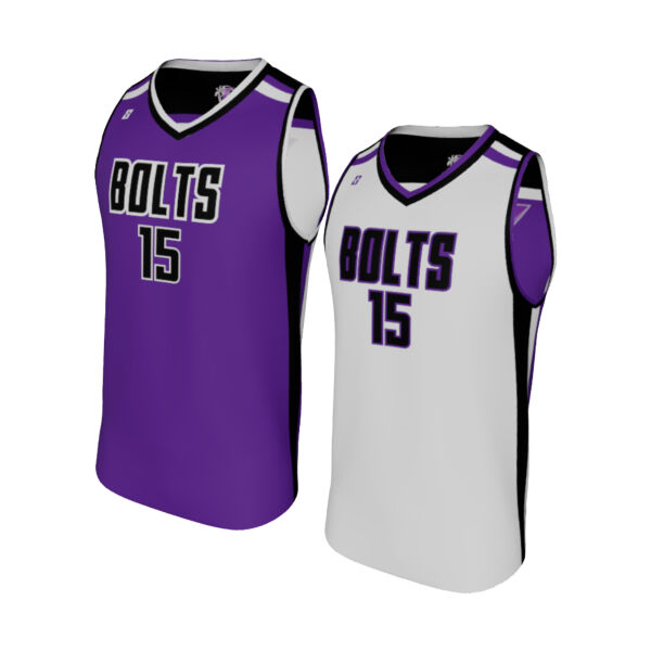 Bolts Purple & White Game Day Reverse  Girls Jersey Thumbnail