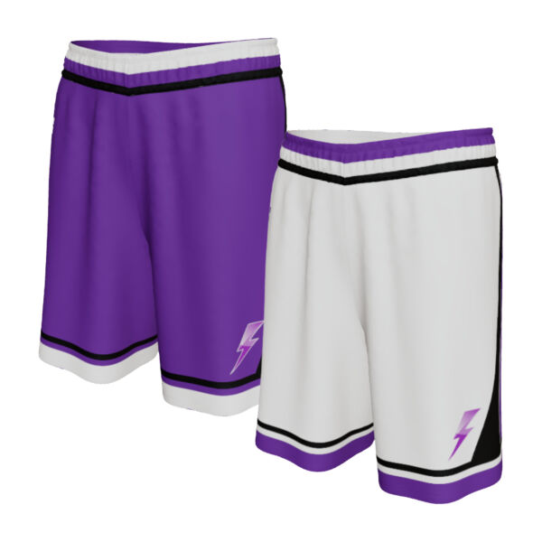 Bolts White & Purple Game Day Reverse Girls Short Thumbnail